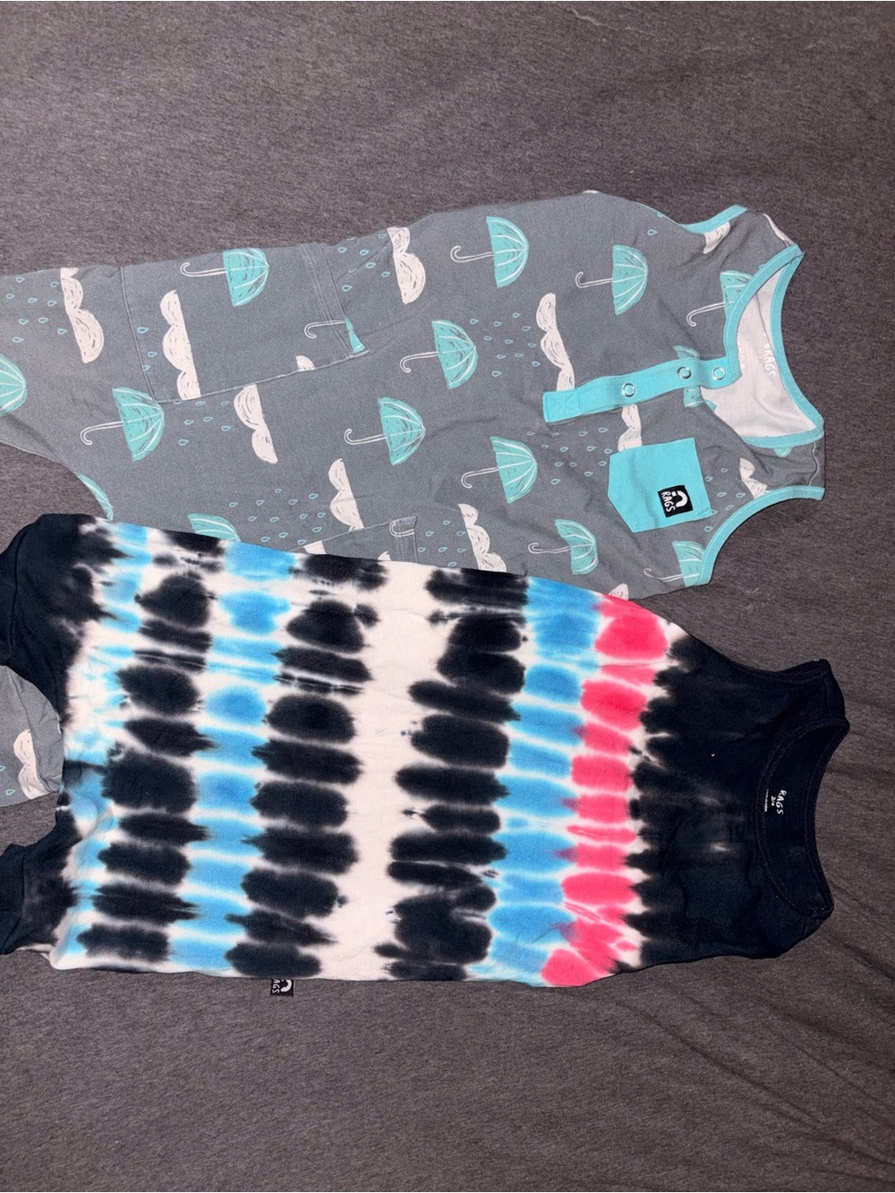 rags to raches romper bundle size 3/4 T